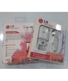 شارژر اورجینال 2 تیکه با پک گوشی ال جی LG (میکرو usb) - کیفیت عالی (1800 میلی آمپر) - به همراه کابل اندرویدی G4 Stylus جی فور استایلوس